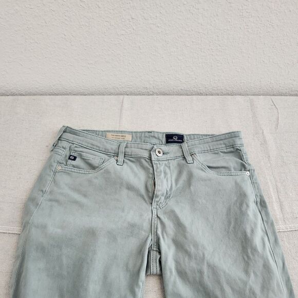 Adriano Goldschmied Jeans Women 27R Green The Stevie Ankle Slim Straight Stretch - Picture 3 of 16